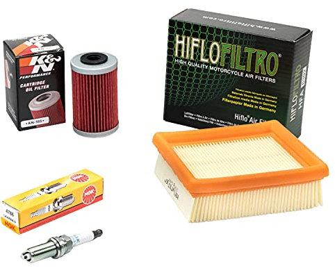 Wartungspaket Luftfilter + Ölfilter + Zündkerze für KT M Duke 125 Duke 200 Duke 390 Baujahr 2011-2014