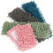 COM-FOUR® 4X Housses de Rechange pour essuie-Sol - Housse d'essuie-Glace en Microfibre Chenille - Housse de vadrouille pour Le Nettoyage des sols (4 pièces - Bleu/Rose/Vert/Gris)