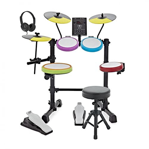 Gear4music Batteria Elettronica Mesh Per Bambini Con Cuffie Batteria Elettrica Musicale