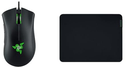 Razer DeathAdder Essential (2021) - Essentielle Gaming-Maus, Schwarz & Gigantus V2 Medium - Weiches Gaming-Mauspad für schnelle Spielstile und optimale Kontrolle, 360 x 275 x 3mm - Schwarz