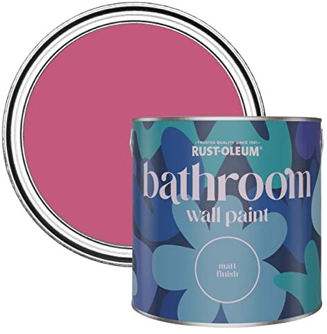 Rust-Oleum Pink Water-Resistant Bathroom Wall & Ceiling Paint - Raspberry Ripple 2.5L