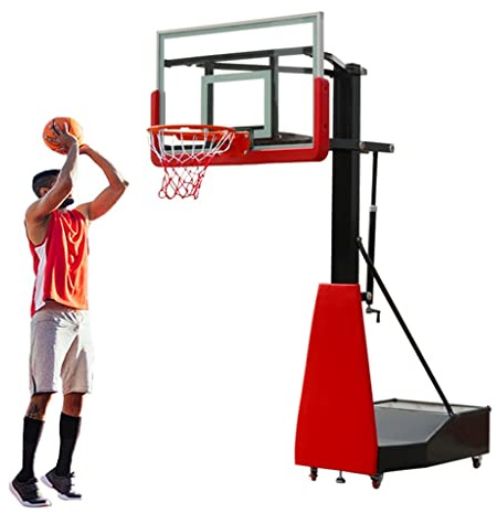 Panier de Basket Panier De Basket Relevable Adulte Et Jeune, avec des Roues pour Un Système De Rack De Dunk Mobile Facile, Peut Supporter 250 Kg
