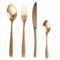 Galileo Casa 5912881 Set Posate In Acciaio Inox Finitura Oro Satinato, 24 Pezzi