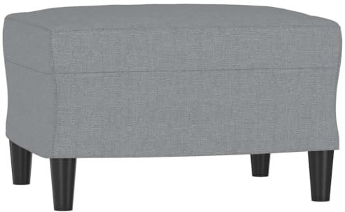 vidaXL Repose-Pied Pouf de Chambre à Coucher Tabouret de Canapé Meuble de Salle de Séjour Maison Intérieur Gris Clair 60x50x41 cm Tissu