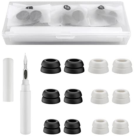 6 Pair Silicone Ear Buds, Multi-Flange Eartips, Earbud Noise Isolation Cover Caps, Double Flange Galaxy Buds2 Pro Headphone Earplug Set, Ear Tips Compatible with Samsung Galaxy Buds Pro 2021