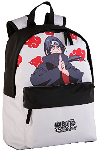 Naruto Unisex Kinder Amerikanischer Itachi-Hauptfach und Fronttasche Schulrucksack, bunt