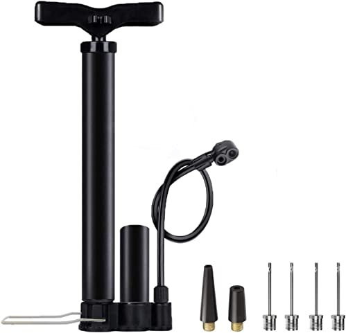 Black Quality High Pressure Ball and Bike Floor Pump, Bicycle Pump, Bike Pump, Stand Pump 160PSI. Bike Air Pump with Ball Pump Needle for Bike Basketball Football etc