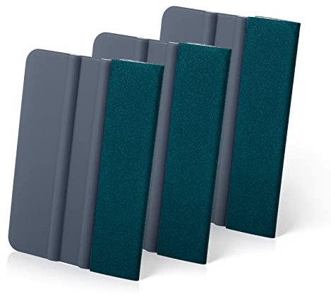 FOSHIO 3 Stück Rakel Set FilzRakel Rakel mit Nachahmung der Hirschhaut FilzRakel für Autofolie Fensterfolie Lackschutzfolie Tönungsfolie Grau Rakel Set