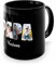 PhotoFancy® - Fototasse 'Papa' - Personalisierte Tasse mit eigenem Foto und Text selbst gestalten - Schwarz glänzend