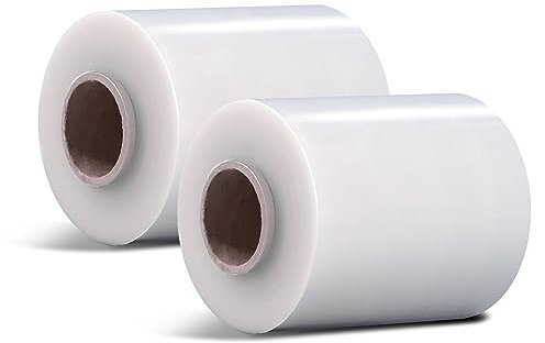 SWAVGO Stretchfolie - Transparent Wickelfolie, Verpackungsfolie auf Rolle, Palettenfolie, Schrumpffolie,Folie für Möbel Umzug, Handstretchfolie (2 Stück, 12,5 cm x 150 m)
