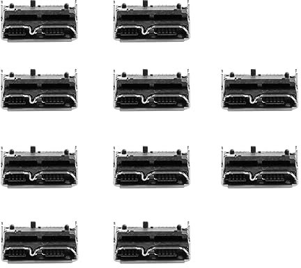 CY Lot de 10 connecteurs micro USB 3.0 10 broches femelle pour carte de montage SMT 5,2 mm de hauteur pour disque dur SSD USB