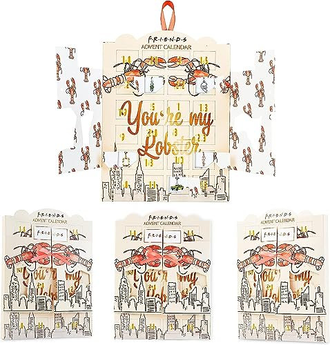 Friends Adventskalender 2023 | Weihnachts-Countdown-Kalender für Frauen, Kinder und Jugendliche | inklusive 1 Halskette, 1 Armbandkette und 22 Charms