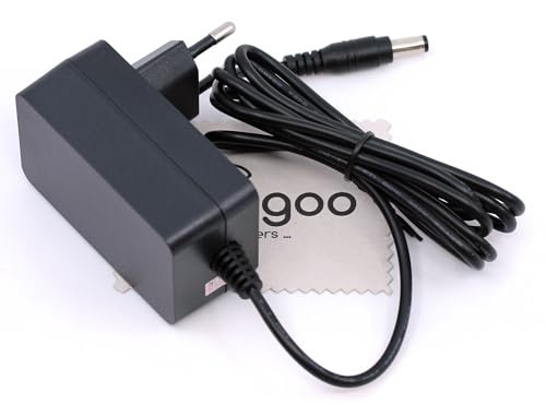 Ladegerät passend für Bosch Unlimited BSS1POWER BSS81POW BSS81POW1 BSS821VNE4 BSS8224 BSS825ALL BSS825CARP BSS825FRSH BSS82SIL1 (Ersetzt 12026069) Ladekabel Akku-Staubsauger mit mungoo Displayputztuch