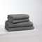 s.Oliver 4 TLG Handtuch Set - 100% Baumwolle, 600 g/m², weich & angenehm, 2X Handtücher + 2X Duschtücher grau