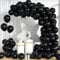 Unisun Luftballons Schwarze, 100Stück 10Zoll Matt Schwarz Latex Ballons Girlande Männer Frauen Kinder Geburtstag Hochzeit Jahrestag Verlobung Valentinstag Jubiläum Abschlussfeier Halloween Party Deko