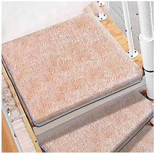 ASHILD Treppenteppich-Stufenmatten, selbstklebend, rutschfest, Stufenschutz, Teppichbezug, Treppenteppich, Teppichmatte für Treppen (Größe: 80 x 80 cm)
