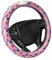 Hello Kitty Lenkradbezug, Offizielle Sanrio Auto Lenkradhülle mit Universalgröße 14,5-15,5, Niedlicher Lenkradbezug für Frauen, Hello Kitty Autozubehör (Lavendeldruck)
