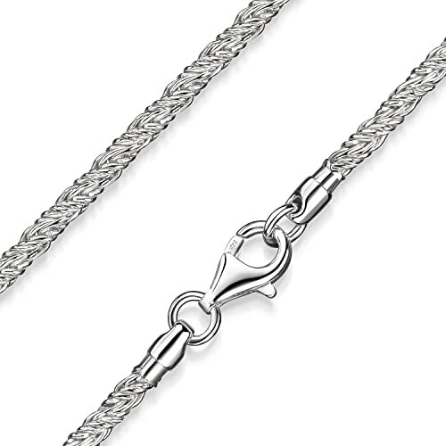 MATERIA Fuchsschwanz Kette Silber 925 - Damen Collier gedreht K83_50cm