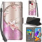 Handyhülle für Samsung Galaxy A21s Hüllen Premium Leder Case Klappbar Wallet Magnet Kartenfach Standfunktion Schutzhülle kompatibel mit Samsung A21s Cover,Rose