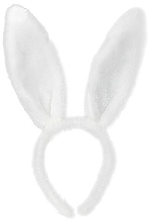 Hasenohren Haarreif Hasenohren-Stirnband Bunny Plüsch Hasen Ohren Haarreifen Kaninchen Ohr Haarband Ostern Karneval Cosplay Party Hasenkostüm Erwachsene Kinder Kaninchenohren Kopfschmuck (Weiß)
