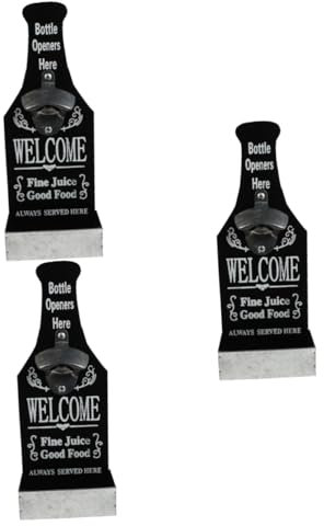 Cabilock 3 Pièces ouvre-bouteille cocktail porte-bouteille d'eau cuisine accessoires accessoire de cuisine ouvre boite ouvre-bière domestique outil d'ouverture d'embouteilleur bois de pin