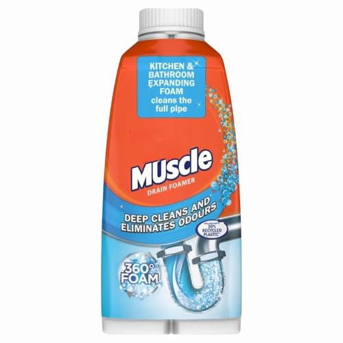 Mr Muscle Drain Foamer 500ml x 1, Deep Cleans and Eliminates Odours, Bathroom Kitchen Pipes Unblocker with Welari Thank You Card | (1pack)