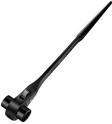 ULIJTH Llave de trinquete puntiaguda, llave de vaso puntiaguda, ajustable, bidireccional, llave de combinación rápida