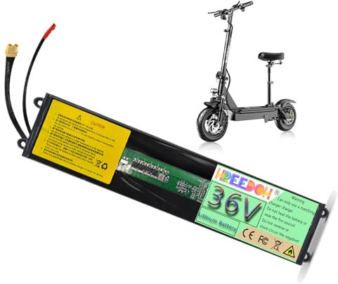 FREEDOH Batería de Litio de 36 V para Patinete eléctrico, batería integrada de 36 V, 6 Ah, 7,8 Ah, 9 Ah y 9,6 Ah para Motor de 0 a 350 W con Puerto XT60 y JST.,36v6ah