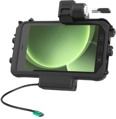 Ram Mounts Dock RAM-HOL-SAM58CPKLTU Low-Profile USB-C per Tab Active5 e 3 con chiusura a chiave