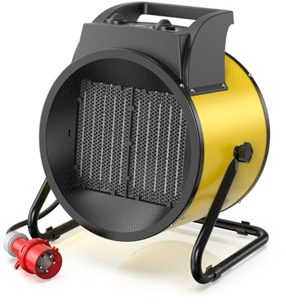 DAHTEC Electric Fan Heater 9000W - Fast Heating - Industrial Ceramic Heaters - Need 400V Three-phase Electricity - Ideal for Construction Site, Garage, Greenhouse