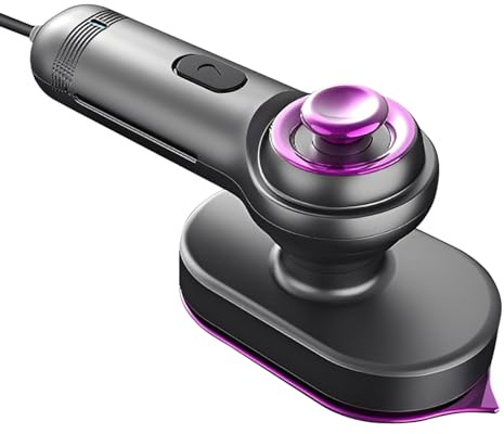 Mini Steam Iron Wet Dry Vertical Handheld Electric Iron for Home (Purple UK)