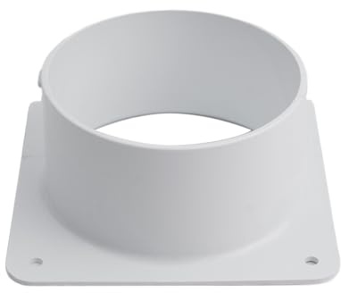 Tidevib Bride de connecteur de conduit d'aération pour systèmes CVC, raccord de tuyau de ventilation en plastique pour extracteur d'air et hotte aspirante, blanc