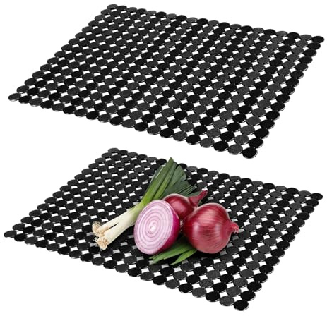 2 Stück spülbeckeneinlage, 40x30 cm PVC Küche Spülbeckenmatte, Zuschneidbare Spülbecken Schutzmatte Verstellbare Waschbecken Matte für Protektoren Küchenspüle