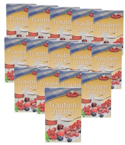 Bielmeier Küchenmeister Traubenzucker 15×500 g – fein, schnell löslich & pur – 7,5 kg reiner Dextrose‑Zucker für Getränke, Sport, Backen, Shakes & vielseitige Küche – glutenfrei & ohne Zusätze