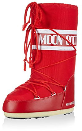 Moon-boot Nylon, Stivali Invernali Bambina, Rosso (Rosso 003), 23/26 EU