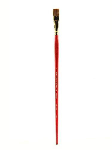 Winsor & Newton Sceptre Gold II Pinceau Plat Court manche long Série 505 N°14