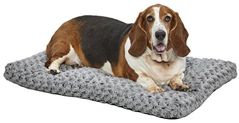 MidWest Homes for Pets Modell 40636-SGB Haustierbett, Ombré-Wirbel, kuschelig, 91 cm lang, für Mini-Hunderassen/Katzen; grau