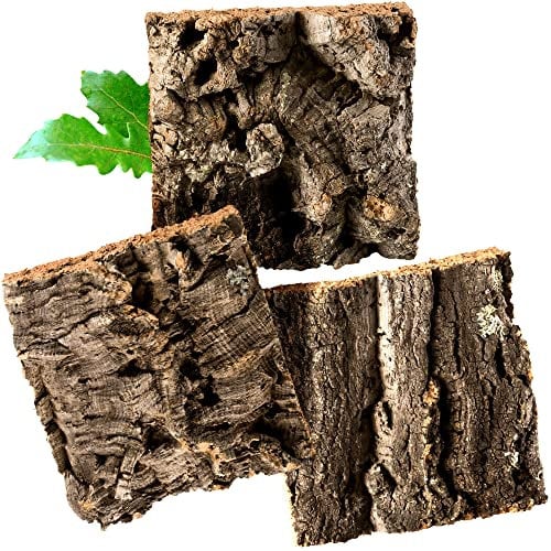 Korkrinde: 3 Stück (Naturkork), 15 x 15 cm Korkstücke (3er-Pack)