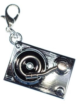 Miniblings Platine Tourne-disques DJ Charm Musique Disco - Bijoux Fashion Main argenté Pendentifs - breloque Pendentif - Pendentif pour Bracelet