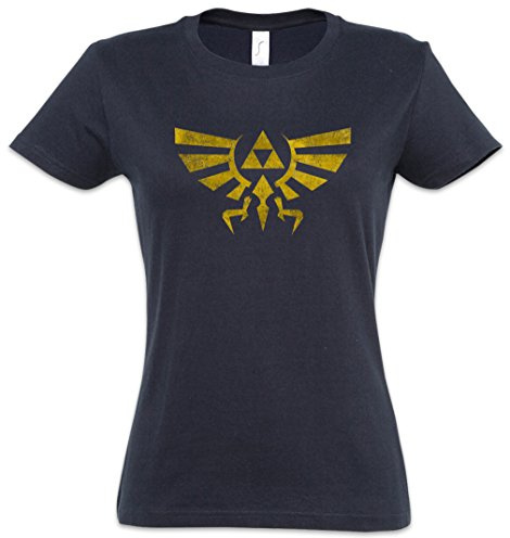 Urban Backwoods Triforce Vintage Logo Damen T-Shirt Blau Größe XS