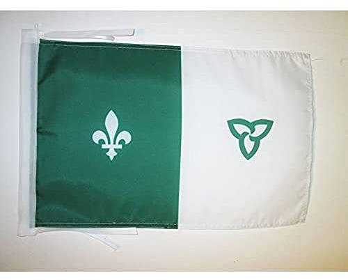 AZ FLAG Flagge Franko-Ontarier 45x30 cm Polyester 100D Kordeln