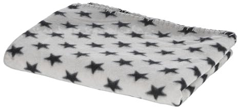 Kerbl Hundedecke Stella (mit Sternenmotiv, L x B 140 x 100 cm, leichte Decke, aus flauschigem Fleece) 81301