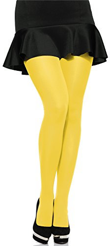 Merry Style Collants Microfibre pour Femmes, Collants Élastiques et Opaques Grandes Tailles MS 162 60 DEN (Canarinio, XXXL)