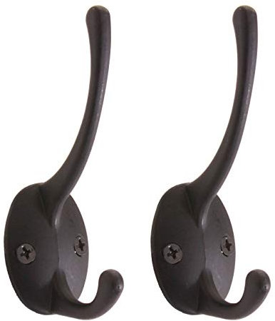 Mendler 2er-Set Garderobenhaken HWC-C75, Haken Wandhaken Kleiderhaken Set