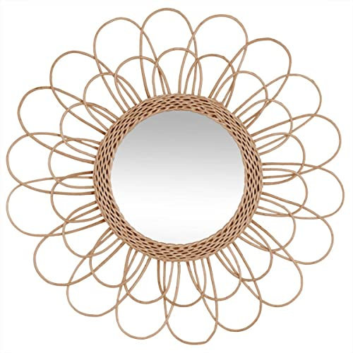 Atmosphera - Miroir Fleur - rotin D56 cm