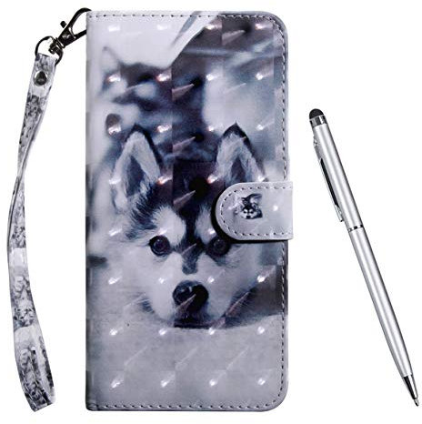 TOUCASA Hülle für iPhone 7,Handyhülle für iPhone 8,Brieftasche PU Leder Flip [3D] Case Magnetverschluss Handytasche Klapphülle für iPhone 7/iPhone 8,Hund