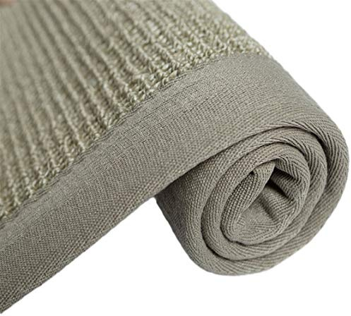 LIVEINU Sisal Natur Teppich mit rutschfest Sisalteppich Modern Hochwertige Bordüre Flachgewebe Sisal Läufer Teppich Fußmatten Für Schlafzimmer 40x120cm Grün