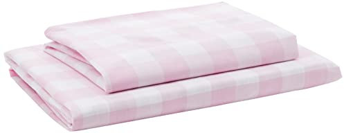 Bianca Bettwäsche-Set für Einzelbetten, kariert und gestreift, Baumwolle, rosa, Baumwolle, Rose, Einzelbett