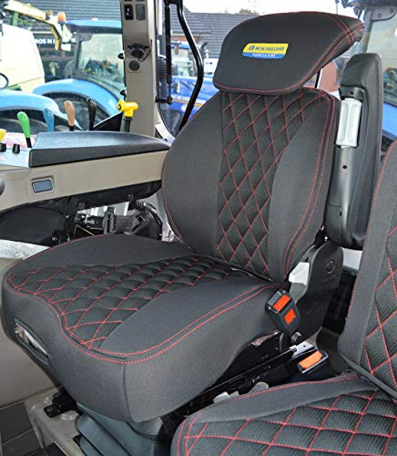 CAR SEAT COVERS DIRECT Neu Holland Traktor Sitzbezug Passend Für Grammer Maximo Dynamisch Rechts Sitz (Rot)