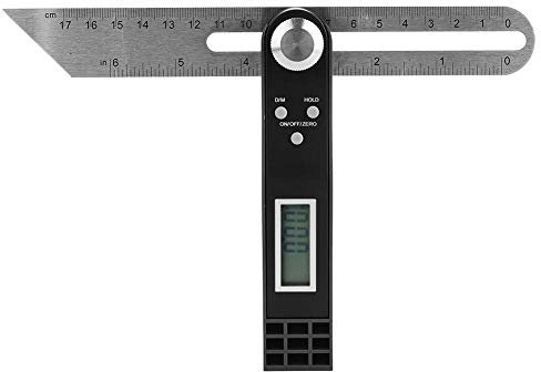 Goniometro Digitale Display Digitale T Attività Goniometro Angelo Righello 0~360 ° Positioning Ruler Angle Materiale Acciaio Inossidabile